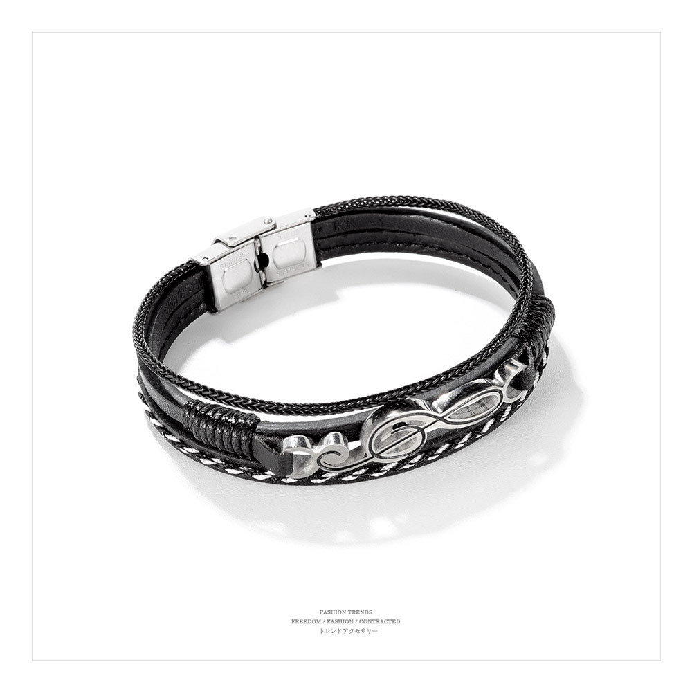 Hip-hop Style Multilayer Retro Woven Leather Bracelet display picture 3