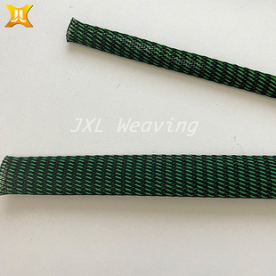 Jxl Retractable Green Braided Sleeve 12mm Pet Nylon Wear-Resistant Network Tube