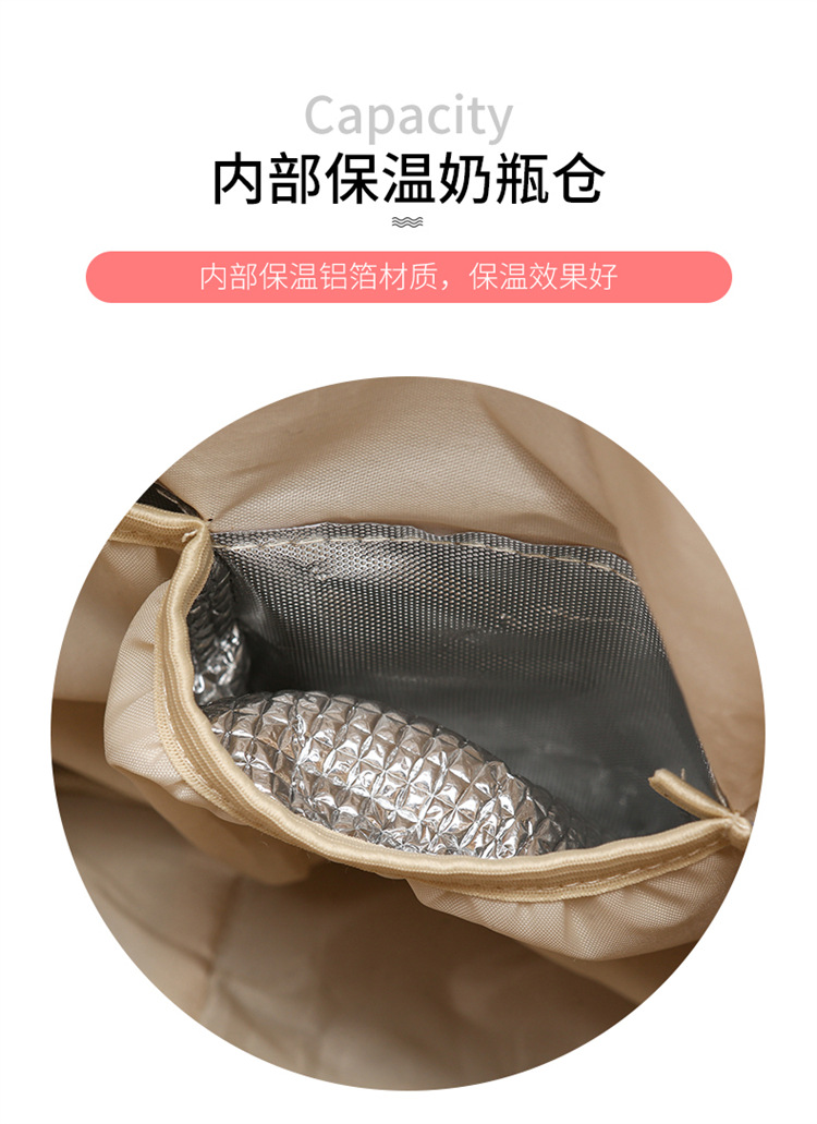 New fashionable and multi-functional mom bag, large-capacity mother and baby bag, travel backpack, single-shoulder bag, handbag undefined