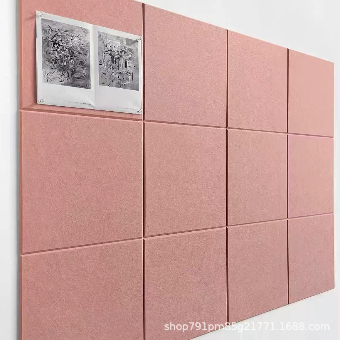 Акустическая панель с крупным плетением, войлочная стеновая панель, экологичная звукоизоляционная панель, звукопоглощающая панель из полиэфирного волокна, информационная панель