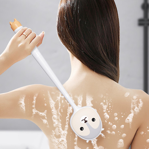 Household bath brush bath brush long handle soft bristles dual-purpose cute double-sided strong back rub bath brush bath brush wholesale