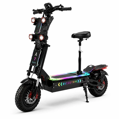 Electric Scooter for Adults 5000W×2: Qatlanan elektrik skuterlər