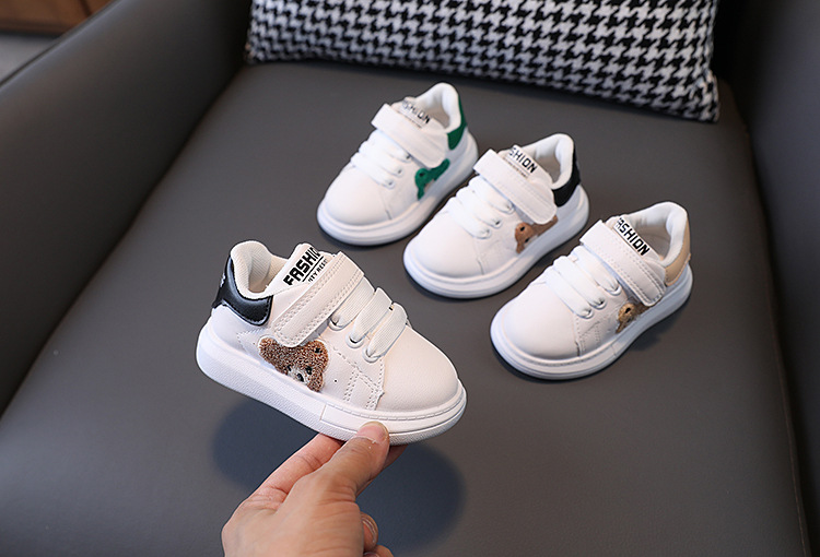 Höstnya Cricket Sport Panda Baby Girl Liten Vita Pojkar Fritidsskor 1-6 år gamla_voghion.com