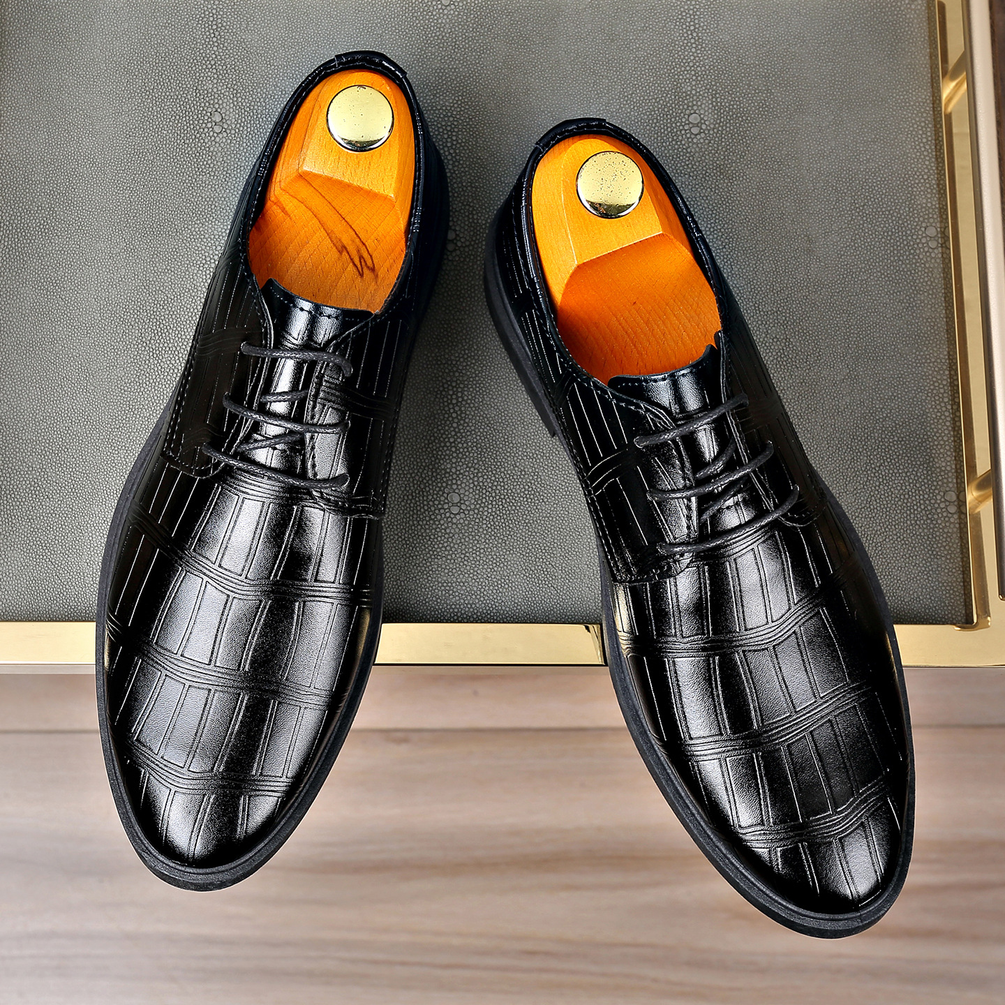 Primavera y otoño británicos lazos de negocios zapatos de cuero para hombres zapatos al por mayor zapatos casuales zapatos de cuero para hombres image 5