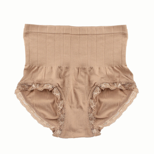 Independent wear Japanese high-waisted tummy control pants for women, waist and hip lift, comfortable and breathable seamless lace sexy briefs