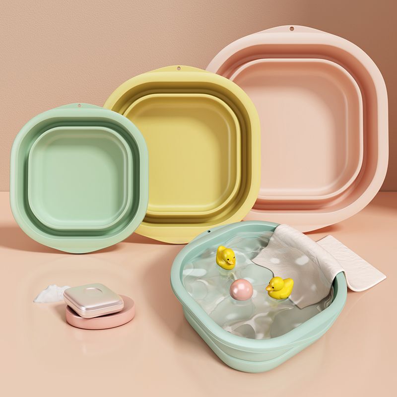 Foldable Washbasin for Home Use, Portable Travel Plastic Basin, Thickened, Available in Various Sizes, Suitable for Student Dormitories and Laundry Foldable Washbasin for Home Use, Portable Travel Plastic Basin, Thickened, Available in Various Sizes, Suitable for Student Dormitories and Laundry