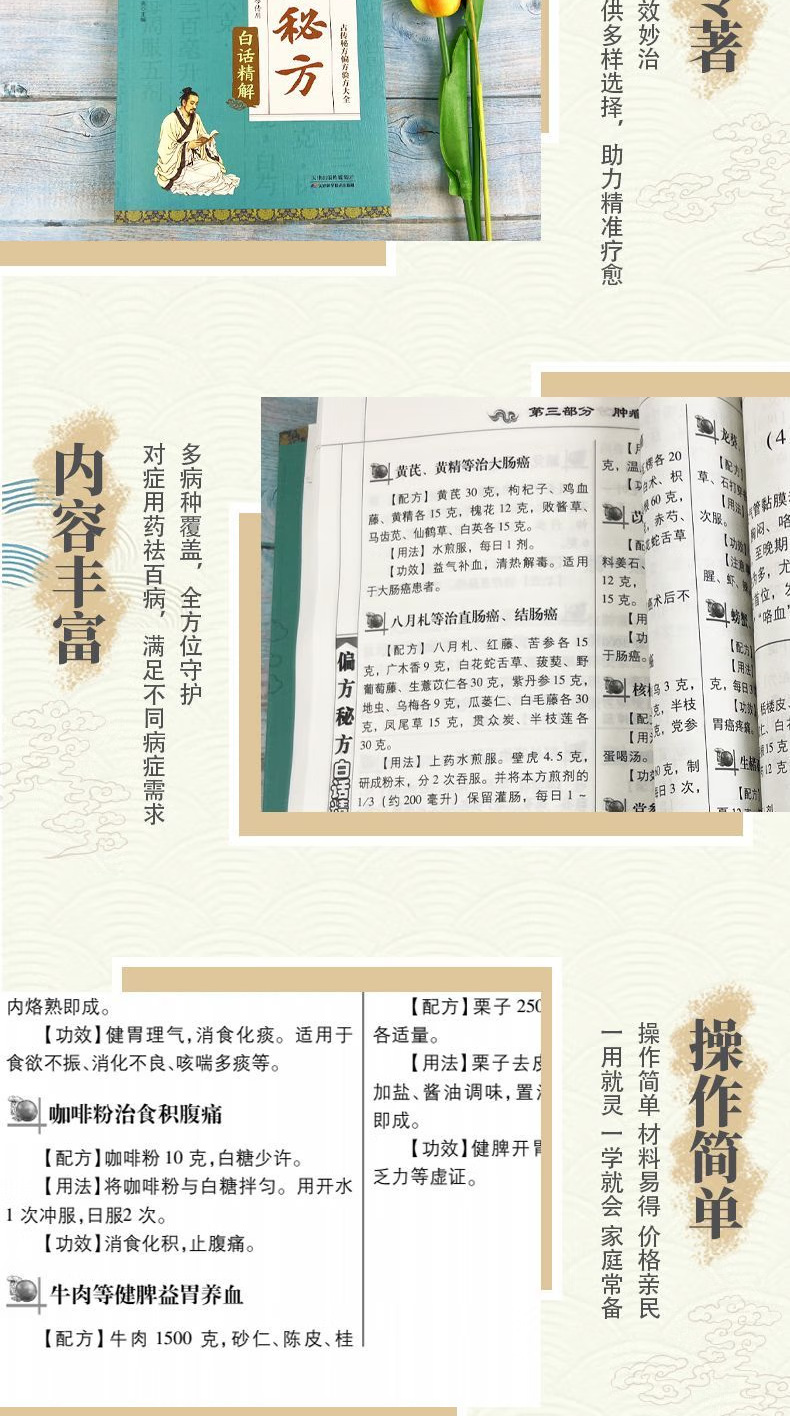 偏方秘方白话精解 古今药方荟萃古传秘方偏方验方大全家庭常备-阿里巴巴