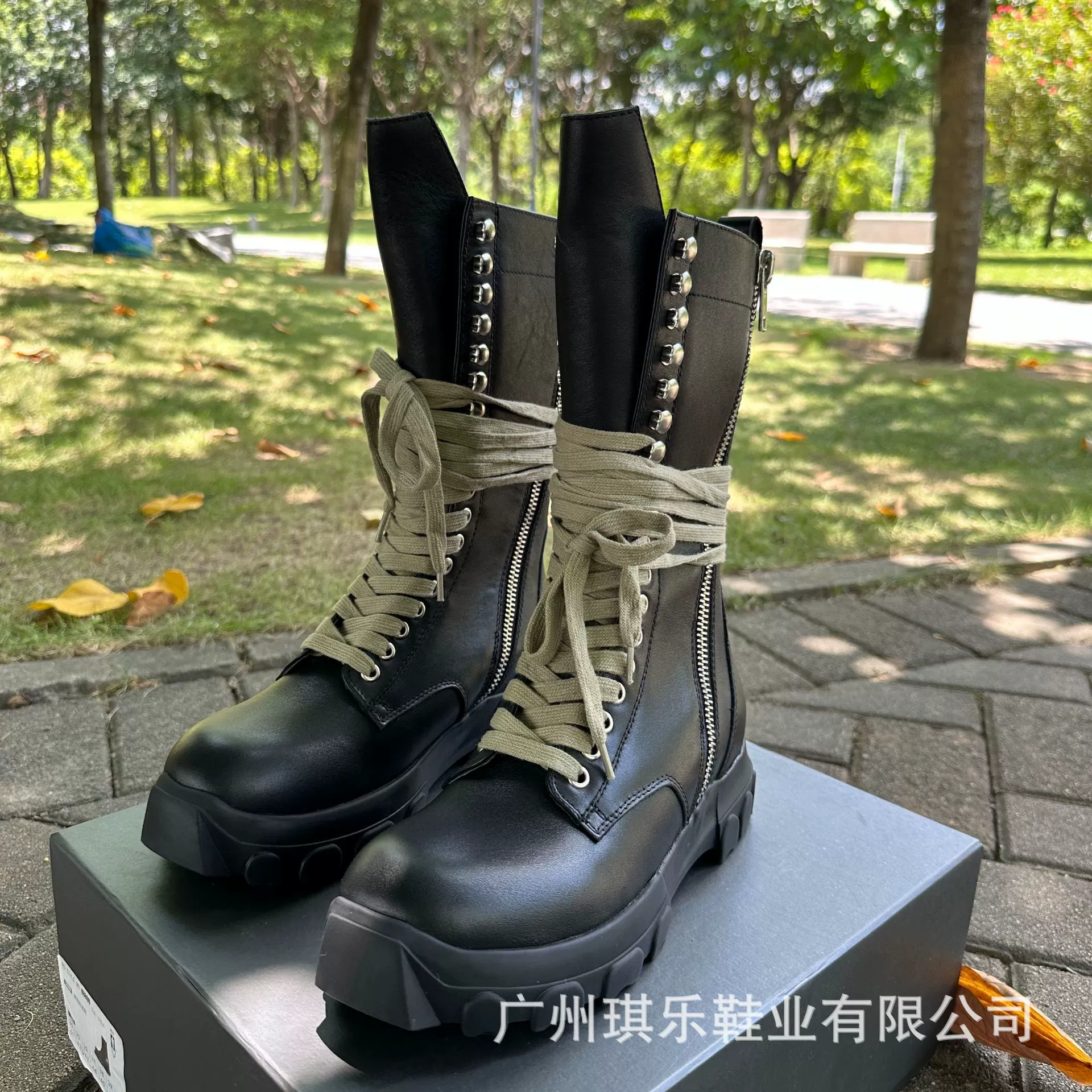 Ro New Rider, мужские ботинки из натуральной кожи в европейском и американском стиле, Повседневная круглая Мужская обувь с высокой трубкой и двойной молнией на толстой подошве, бортовые туфли больших размеров