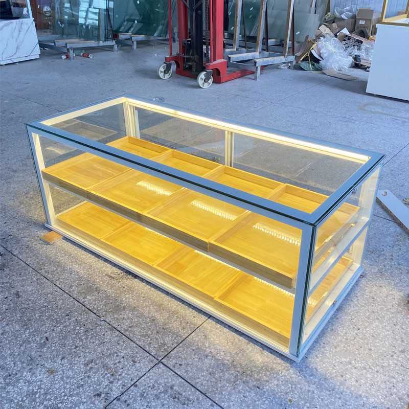 移门玻璃柜糕点柜面包柜展示柜中岛柜玻璃展示柜商用货架铁架铁艺