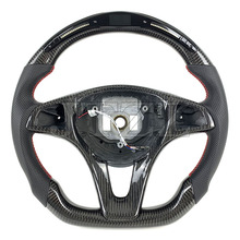 适用梅赛德斯-奔驰C级W213 W204 W205 GLC GLE LED碳纤维方向盘