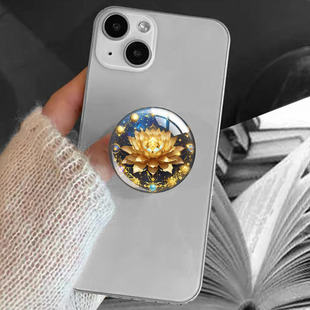 Cross-border New Golden Lotus Recruiting 40mm Time Gem Retractable Transparent Adhesive Mobile Phone Airbag Bracket