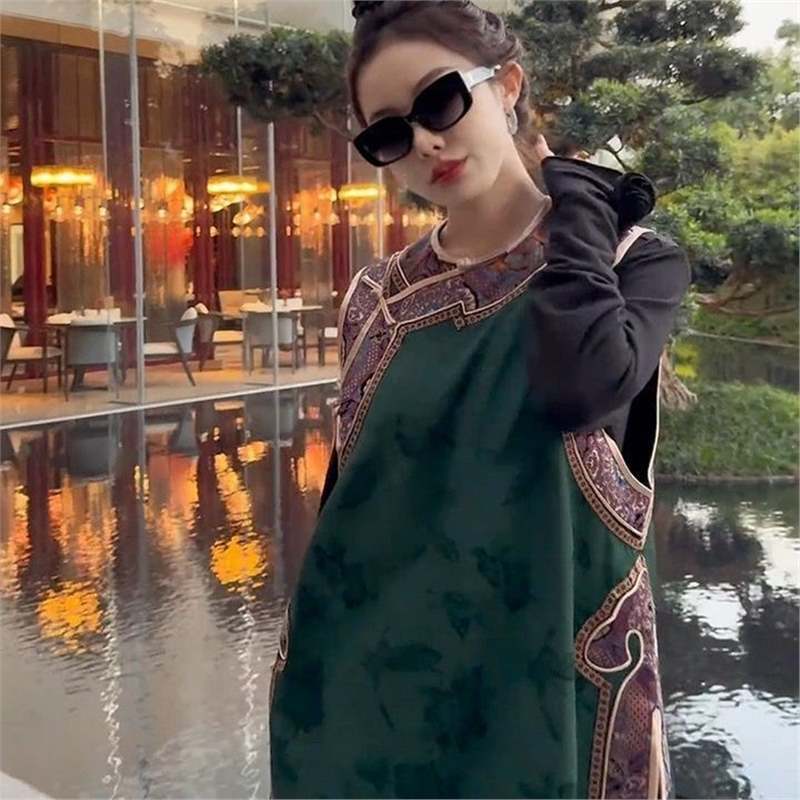 复古禅意气质绿色新中式国风马甲女春季新款独特小众改良汉服上衣|undefined