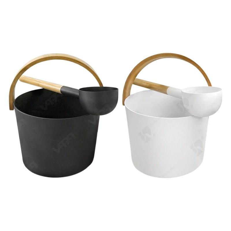 Прямые продажи с фабрики сауна черная алюминиевая бочка алюминиевая ложка круглая ложка сауна бамбуковая ручка алюминиевая бочка алюминиевая ложка 7L распыление