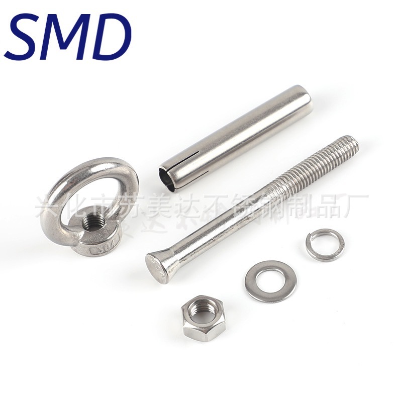 304ステンレス膨張ねじリング付きフックリング付き延長アイボルトm6m8m10m12