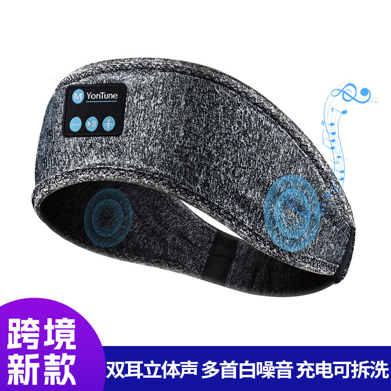New Bluetooth Music White Noise Sports Headscarf Eye Mask Outdoor Fitness Cross-Border Hot Product Bluetooth Headset Headband