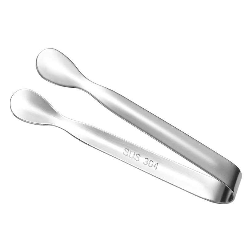 Factory Direct 304 stainless steel ice clip metal thickened cube sugar clip Ice Cube wine Stone ice clamp food clip