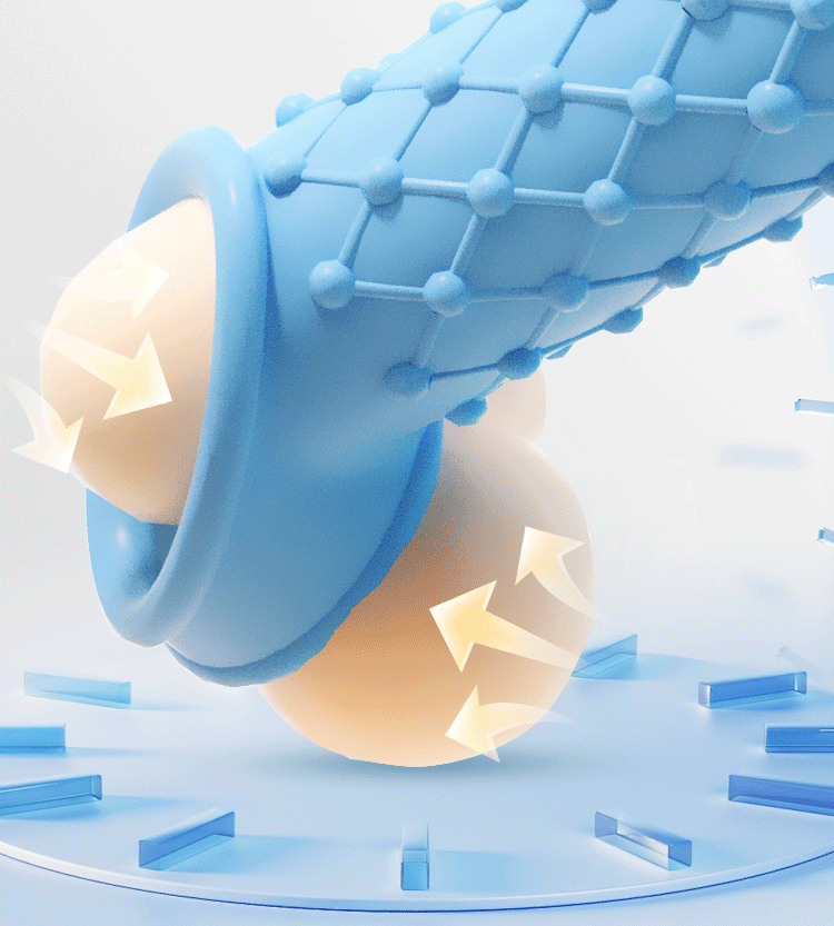 Textured TPE Condom-Style Delay Sleeve, Spiny Studded Design, Gentleman Blue — detail image 14