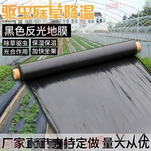 Vegetable Growing Mulch Film for Agricultural Planting, Thickened Anti-Aging Black Mulch Plastic Film for Insulation, Moisture Retention, and Anti-Whitening
