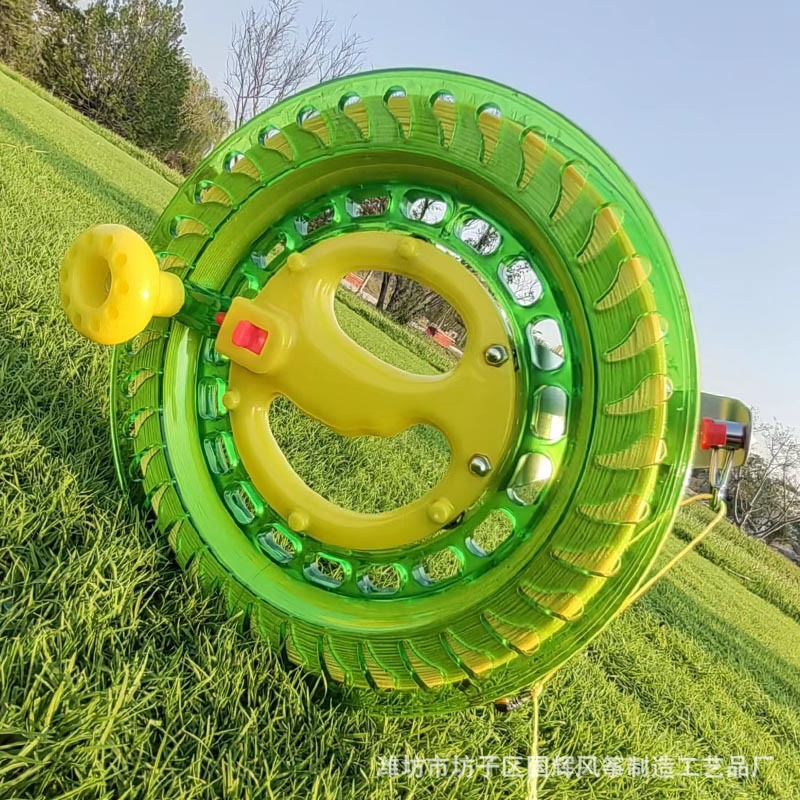 Carrete de kite rueda de mano de bola azul 200 m hilo rueda de agarre rueda azul rueda cometa volando rueda silenciosa en stock