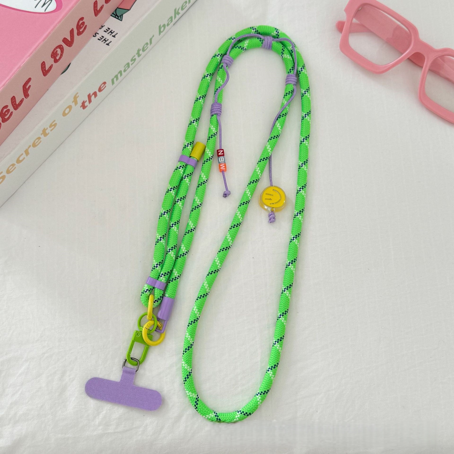 8MM botón de puerta de color ajustable de teléfono móvil cuerdas trenzadas de nylon robusto y duradero accesorios de bolsas de flores sensación de alto nivel