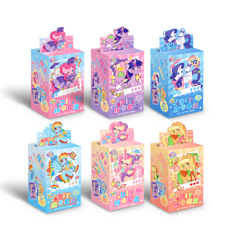 ポニープリンセスカードボックスステッカーパープルスカーフカートゥーン新しい幼稚園女の子のおもちゃかわいい|undefined