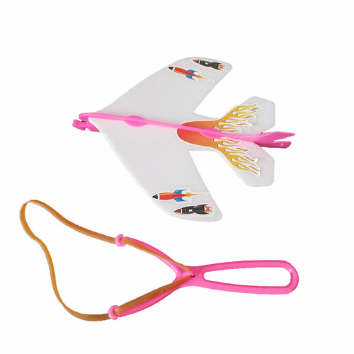 Glowing slingshot with light foam airplane bamboo dragonfly flying fairy flying saucer aircraft square stall toys wholesale