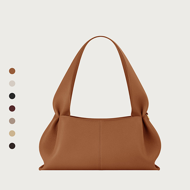Designer Dumpling Shoulder Bag In Lychee Pattern For Women_voghion.com