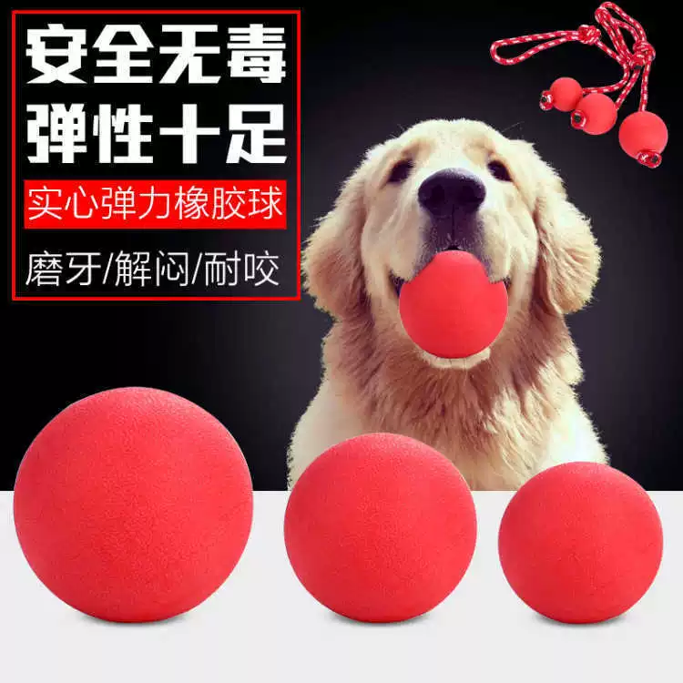 Резиновый упругий мяч, игрушка с веревкой, можно кусать, для pets