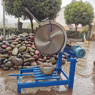 Jade stone cobblestone jadeite cutting machine stone marble round wood industrial grade high power water cutting machine slicer