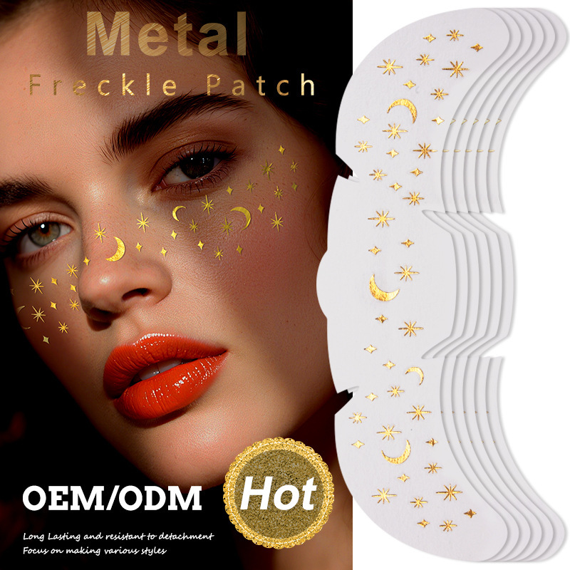 Cross-Border Realistic Freckle Tattoo Stickers Waterproof Metallic Glitter Makeup Stickers Star Spots Temporary Face Stickers Cross-Border Realistic Freckle Tattoo Stickers Waterproof Metallic Glitter Makeup Stickers Star Spots Temporary Face Stickers