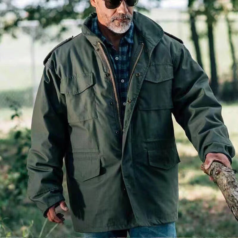 Shopify Independent Site Amazon Hot-Selling Men's Clothing European and American Military-Style Cotton-Padded Jacket Coat