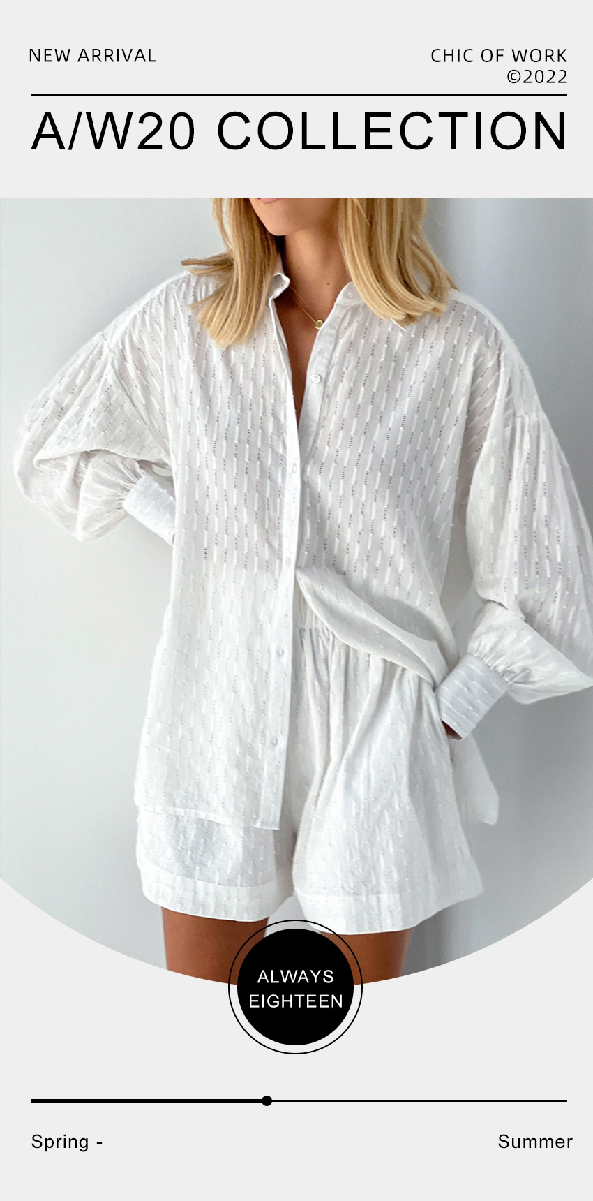Women's Pant Suits Set Jacquard Puff Sleeve Summer Elegant Top_voghion.com