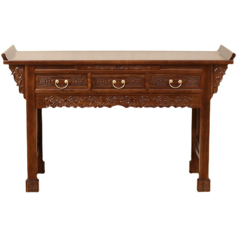 Altar for Home Use, Incense Offering Table for Ancestors, Guan Gong Main Altar, Solid Wood Buddha Altar, Offering Table