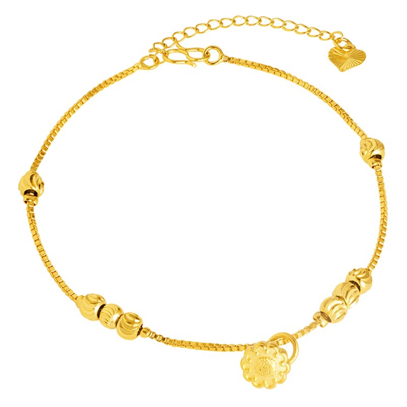 Nuevo Lotus tobillo adornos de pie de las mujeres joyería elegante aleación de cobre imitación accesorios de oro Estilo Nacional de Moda estilo de transmisión en vivo