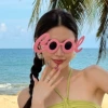 Светло‑розовые «cool» очки