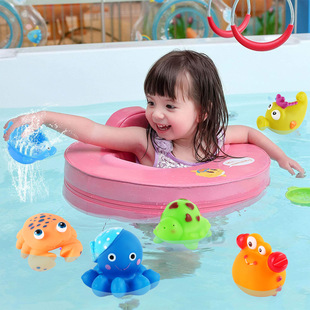 Bath Toy Crab Octopus Children's Water Play Baby Baby Pinch Call Vinyl Animal Stall Gifts Underwater World