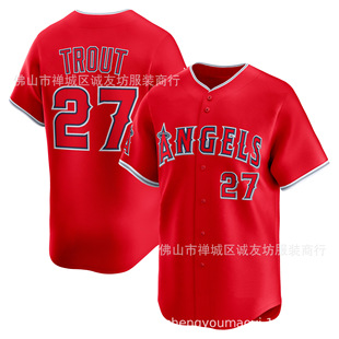 Angel 27 Red with Numbers Baseball Uniform Jersey Baseball Trout Jersey Ebay Dropshipping