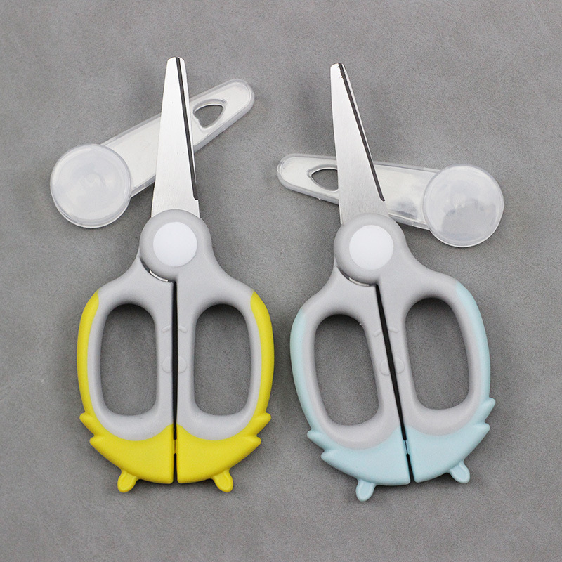 식품 가위 스테인레스 스틸 주방 커터 고기 커터 국수 어린이  식 가위 휴대용 저장 상자 도매