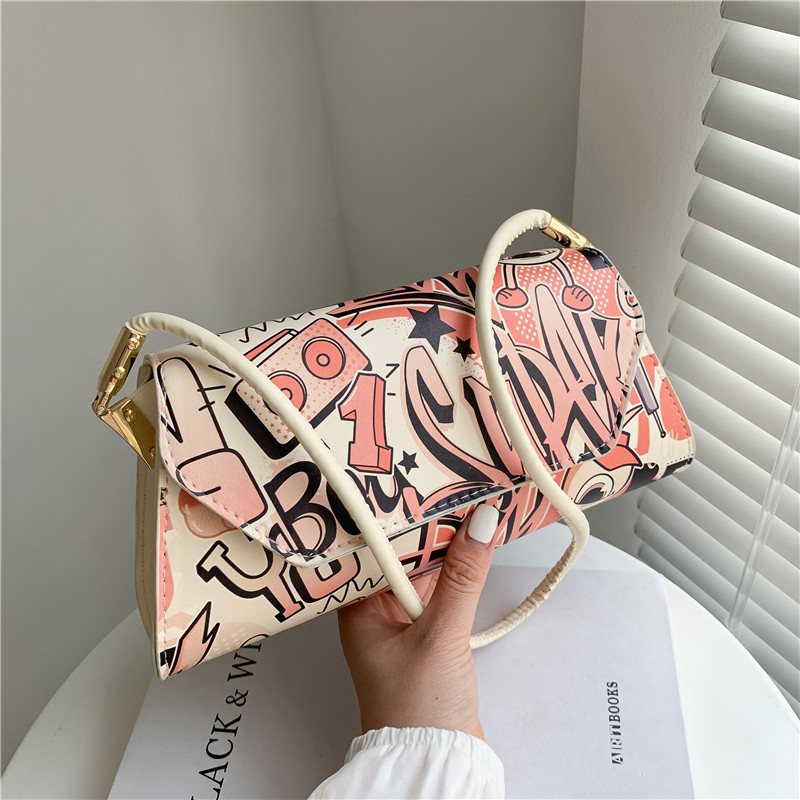 Bag Women's Bag Summer Simple 2021 New Fashion Stilettos Bag Air Print Casual Small Square Bag