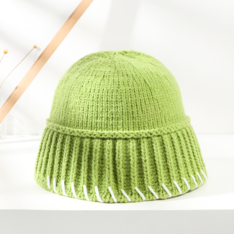 バケットハット 飾り編み目バケットハット
