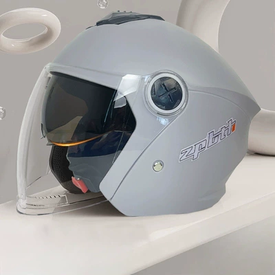 battery car helmet men's motorcycle | Motorcycle Safety Supplies - 288-yinchuan-gray-sunscreen-double-mirror-one-size-fits-all