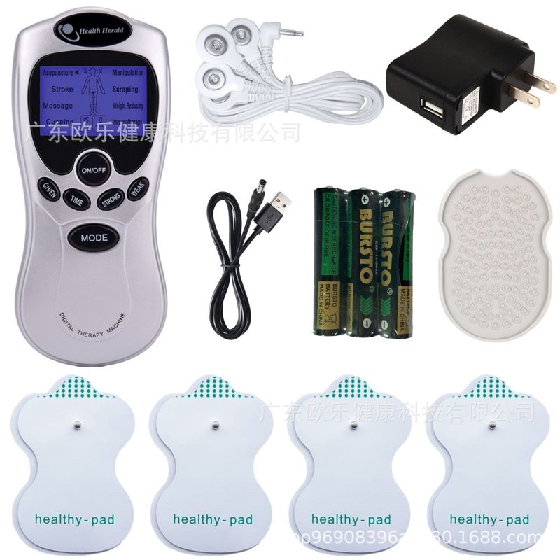 クロスボーダーデュアル出力 TENS 電気パルスマッサージャー EMS 刺激装置中低周波パルスマッサージ器具マッサージ|undefined