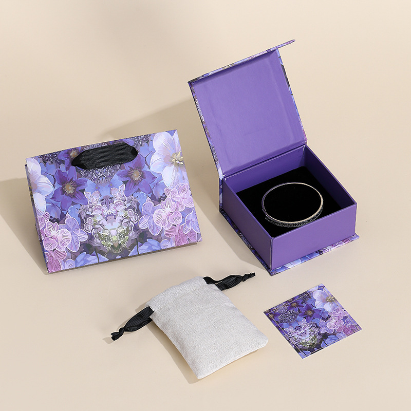 보라색 꽃 시리즈, 플립 박스 10*10*5cm