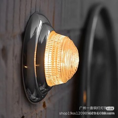 中古仓工业风户外门头点光源地灯壁灯室外走廊极简墙灯复古防水
