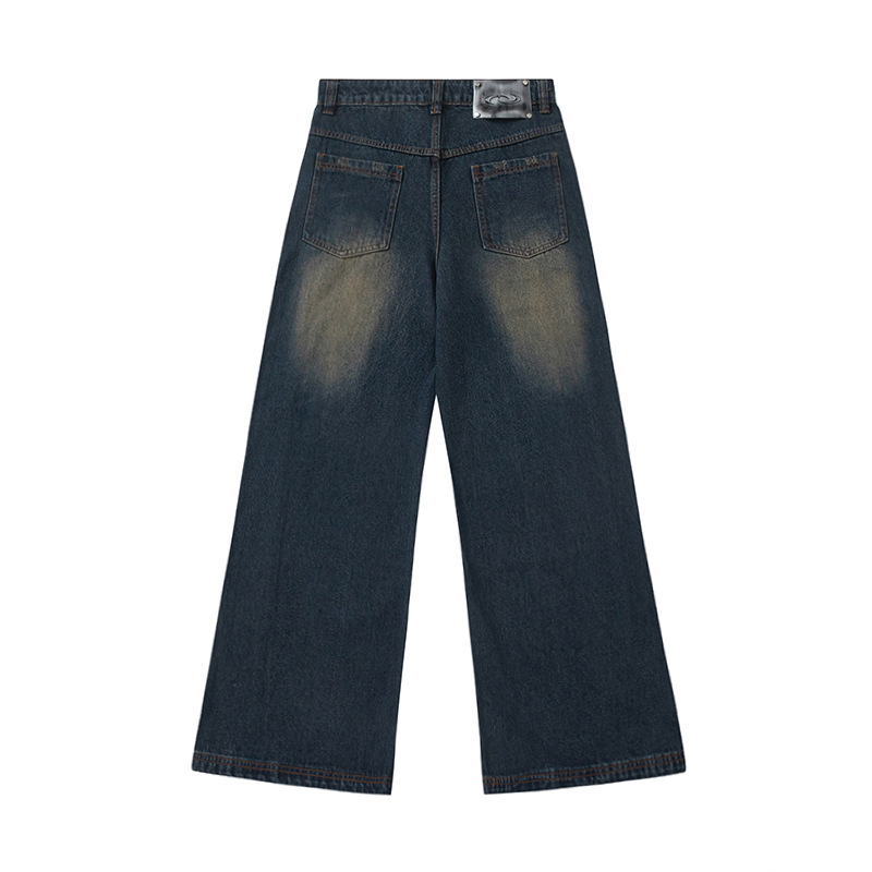 Modern Ian 24 Autumn Men's Wear New American Wide Leg Riveted Cowboy Pants_voghion.com