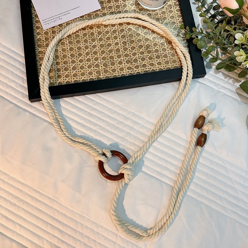 Cuerda de la cintura popular Bohemia tejida cuerda de cáñamo cadena de la cintura cinturón delgado vestido del todo-fósforo de las mujeres joyería transfronteriza al por mayor