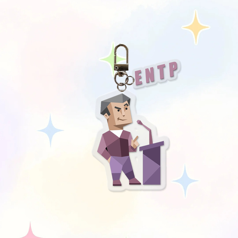 MBTI16型人格同モデルの鍵はイヤホンのカバーを掛けてアクリルの2つのセットの小さい緑の人のカップルを包みます。