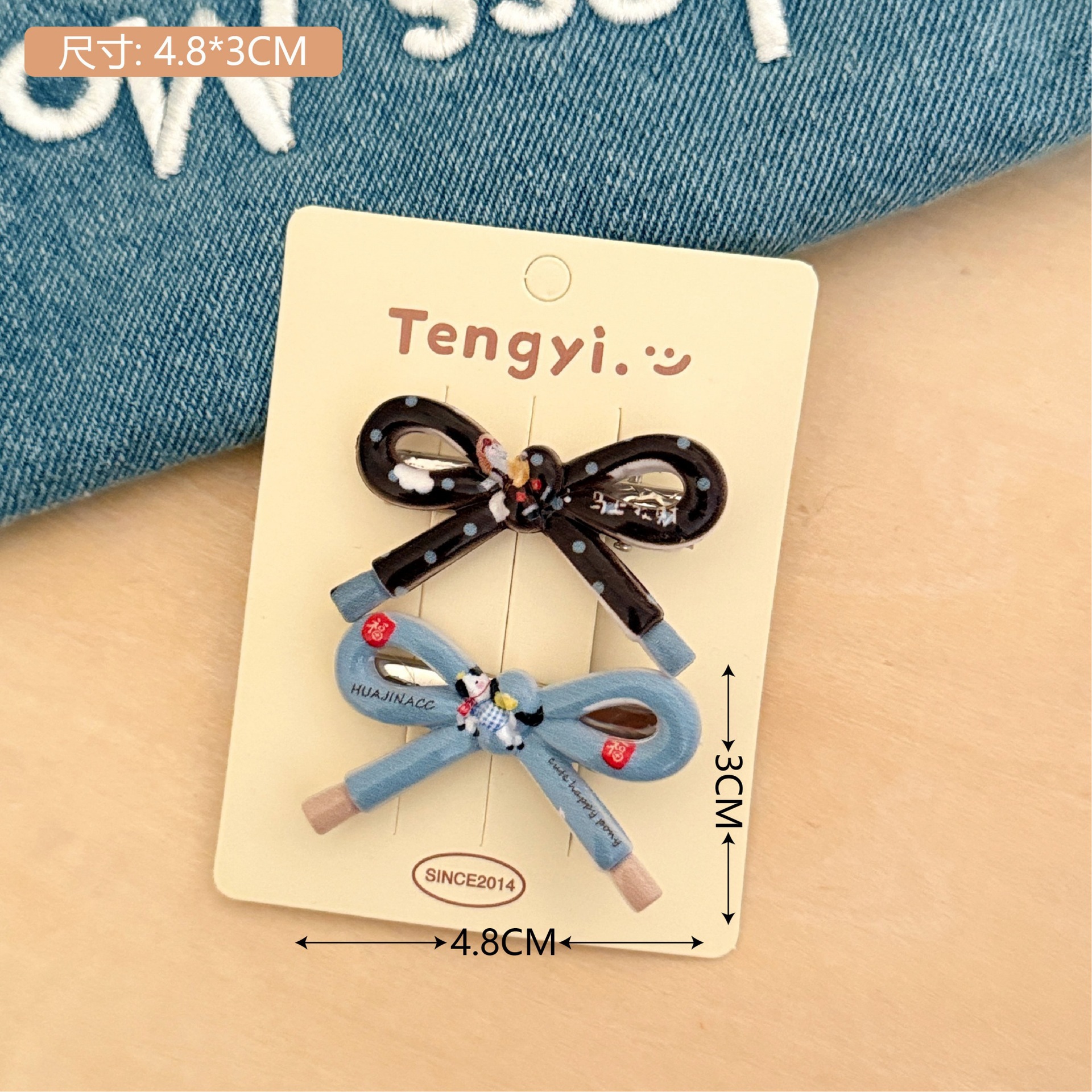 5# Bow Pony Hairpin Set