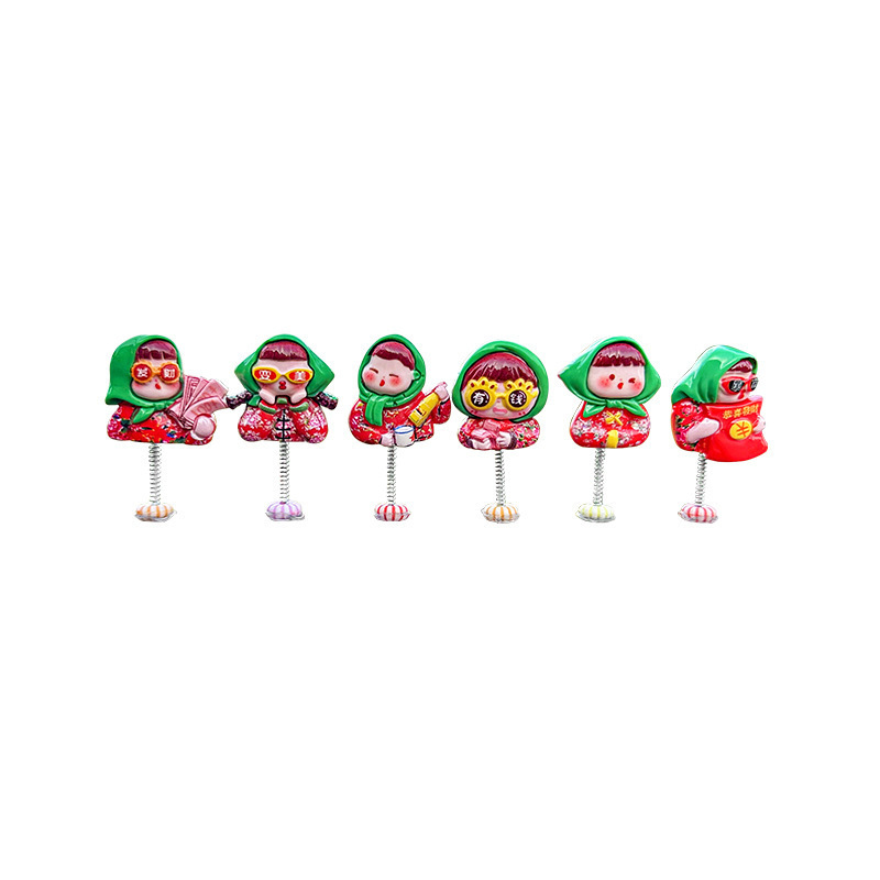 Red celebridad encantadora chica rica encantadora sacude la cabeza adornos de automóvil consola decoración pantalla de navegación decoración pequeña y encantadora