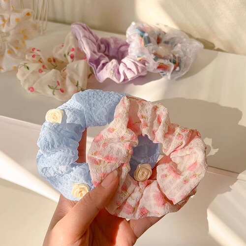 Chao Xian Pig Intestine Hair Tie 2024 New Fat Intestine Rubber Band for Women Braiding Hair Ties Natural Style Girl Hair Accessories